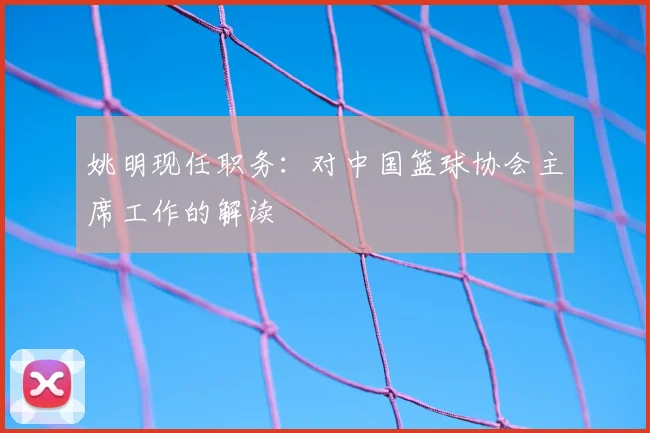 姚明现任职务：对中国篮球协会主席工作的解读